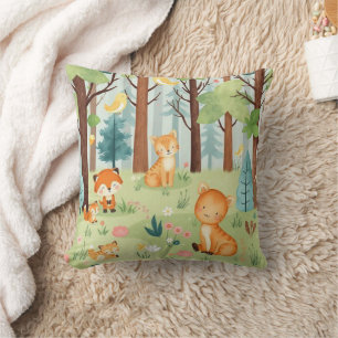 Coussin Amis Fantaisistes de la Forêt