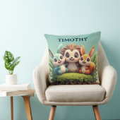 Coussin Amis mignons d'animaux de la forêt (Chaise)