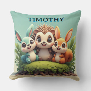 Coussin Amis mignons d'animaux de la forêt