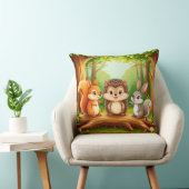 Coussin Amis mignons d'animaux de la forêt (Chaise)
