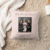 Coussin Amis pour toujours photo rose gold rose noms (Couverture)