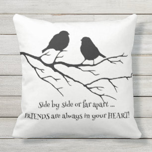 Coussin Amis toujours dans votre coeur Amitié Citation d'o