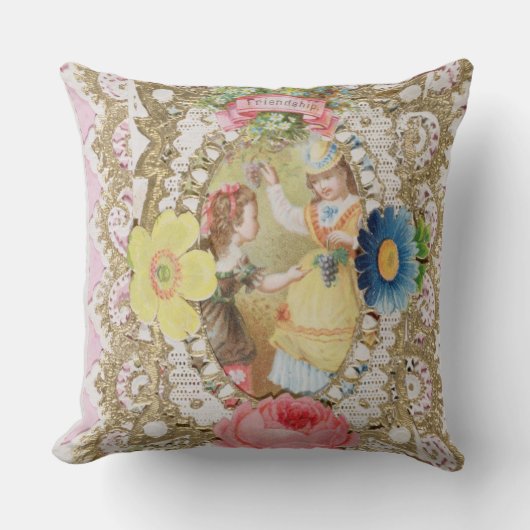 Coussin Amitié, carte de Valentine, c.1870 (litho o de (Recto)