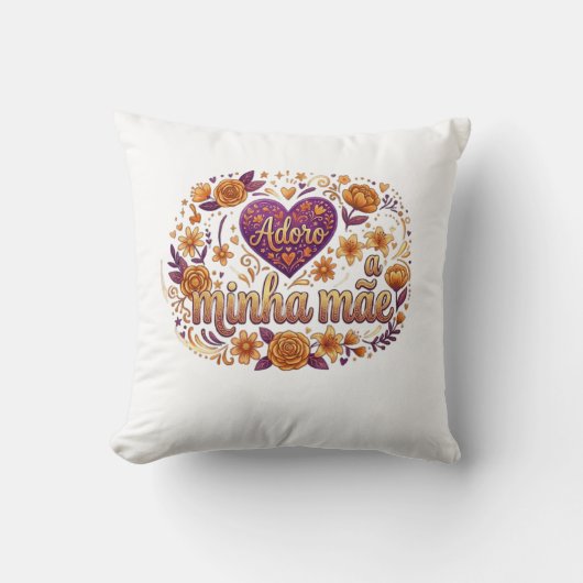 Coussin Amo a minha mãe, (Recto)