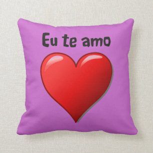 Coussin AMO de te d'Eu - je t'aime dans le Portugais