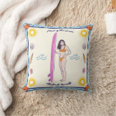 Coussin Among the waves, she finds herself. (Couverture)