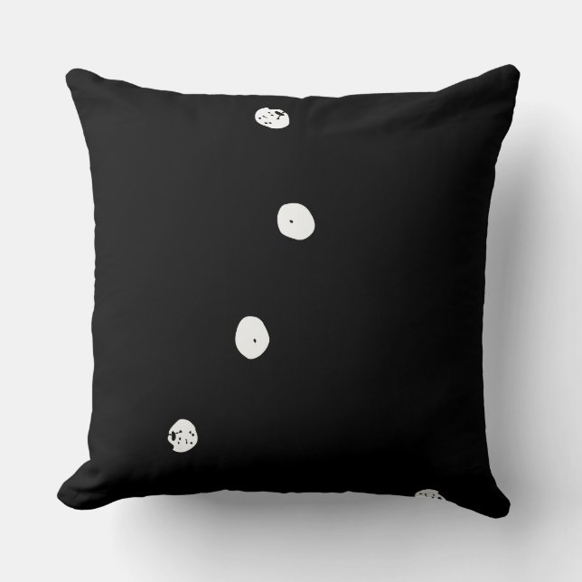 Coussin Amora a abstrait noir et blanc (Recto)