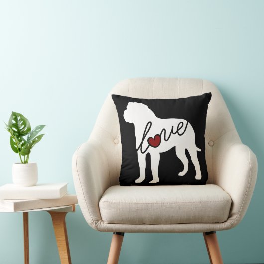 Coussin Amour américain de bouledogue (Chaise)