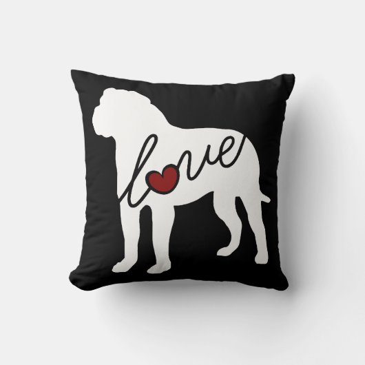 Coussin Amour américain de bouledogue (Recto)