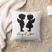 Coussin Amour Ange – Conception de Couple Ange Mignon (Couverture)