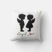 Coussin Amour Ange – Conception de Couple Ange Mignon (Recto)