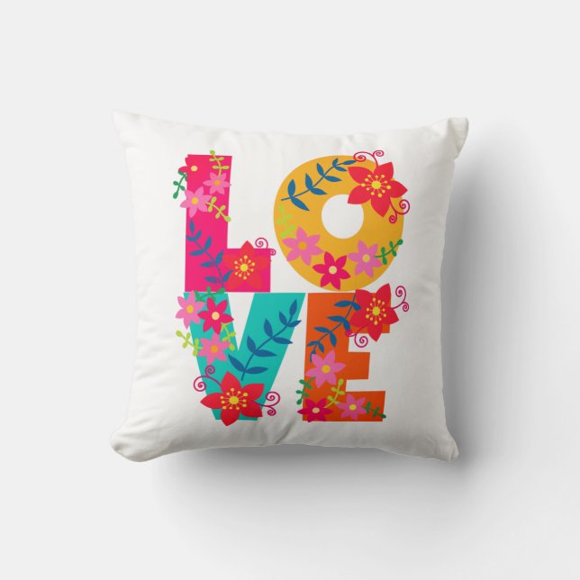 Coussin Amour arc-en-ciel (Recto)