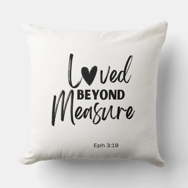 Coussin Amour au-delà de toute mesure Eph 3:19 (Recto)