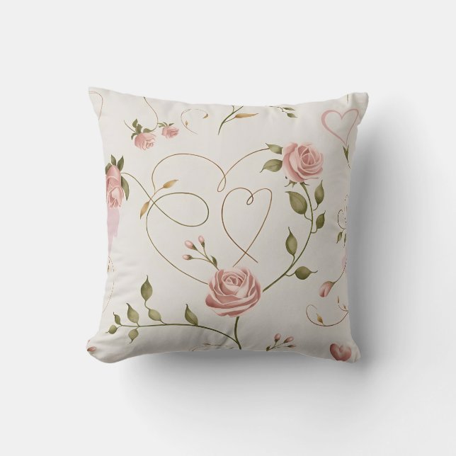 Coussin amour avec nuances douces et romantiques Jeter Ore (Recto)