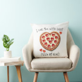 Coussin Amour Avec Pizza Mon Coeur (Chaise)