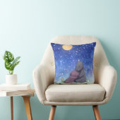 Coussin Amour, Baby Hippo et sa mère (Chaise)