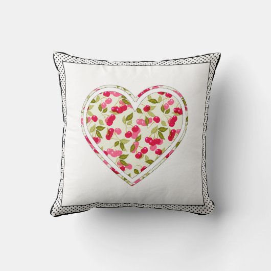 Coussin Amour, baies, cerise (Verso)