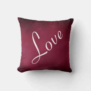 Coussin Amour Carmine Rouge Doux Pastel Couleur Tone