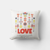 Coussin AMOUR Cute Minimaliste Anniversaire (Recto)