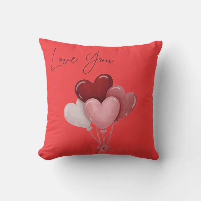 Coussin Amour dans l'air design minimaliste  (Recto)