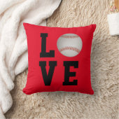 Coussin Amour de base-ball personnalisable (Couverture)