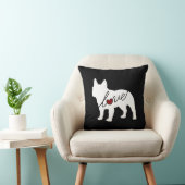 Coussin Amour de bouledogue français (Chaise)