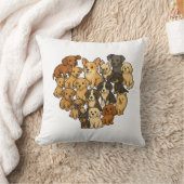 Coussin Amour de chiot - Cœur fait de chiens (Couverture)
