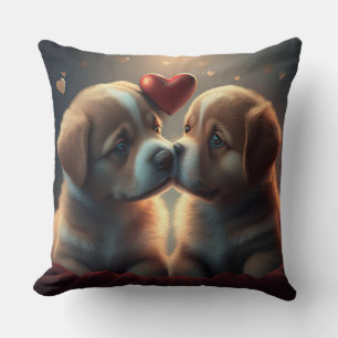 Coussin Amour de chiot mignon