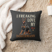 Coussin Amour de Dobermann Amateur de Chien (Couverture)