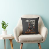 Coussin Amour de Dobermann Amateur de Chien (Chaise)