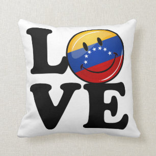 Coussin Amour de drapeau de sourire du Venezuela