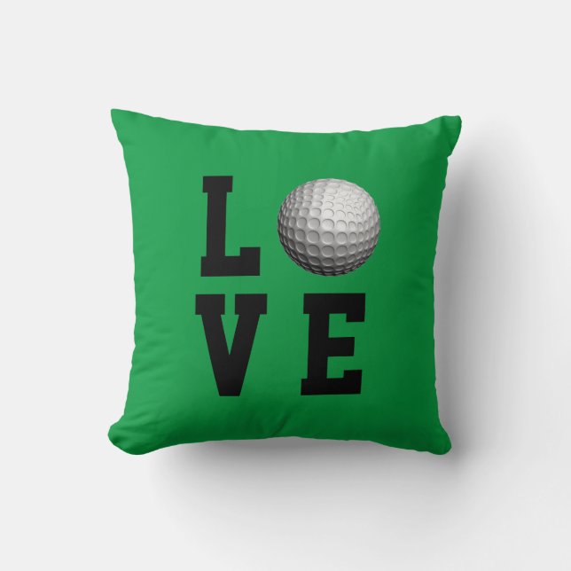 Coussin Amour de golf personnalisable (Recto)