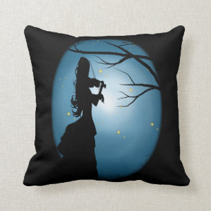Coussin Amour de la musique, dame jouant du violon