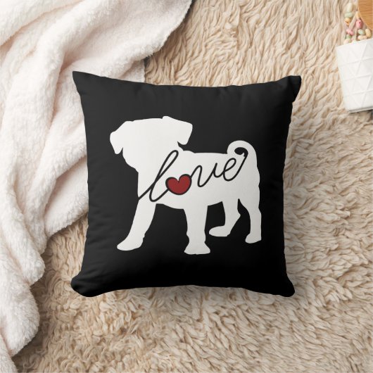 Coussin Amour de Puggle (carlin/beagle) (Couverture)