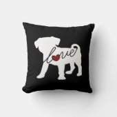 Coussin Amour de Puggle (carlin/beagle) (Recto)