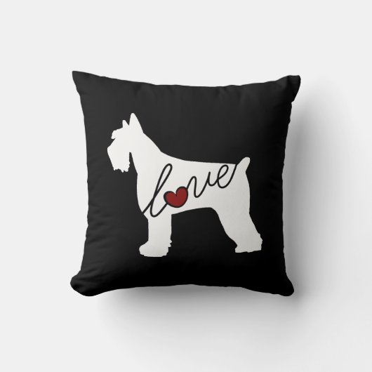 Coussin Amour de Schnauzer (Schnauzer géant) (Recto)