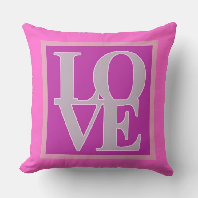 Coussin Amour double face girly mignon et doux (Recto)