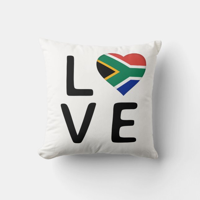 Coussin Amour - Drapeau Afrique du Sud (Recto)