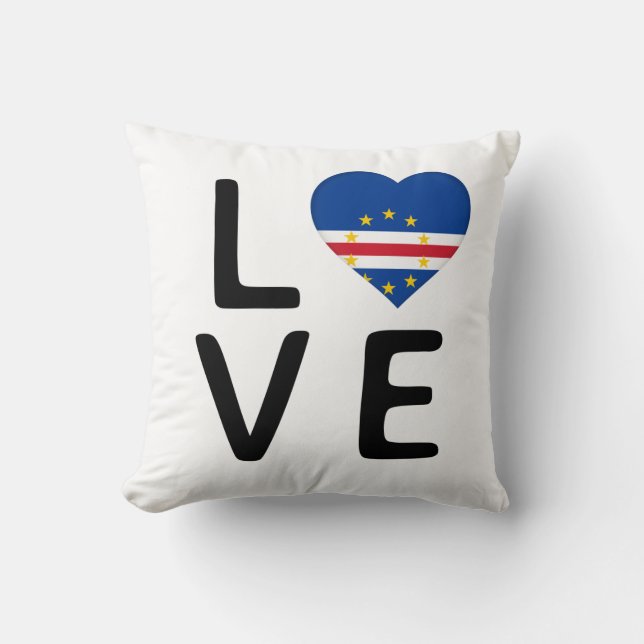 Coussin Amour - Drapeau du Cap Vert (Recto)