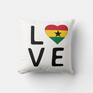 Coussin Amour - Drapeau du Ghana