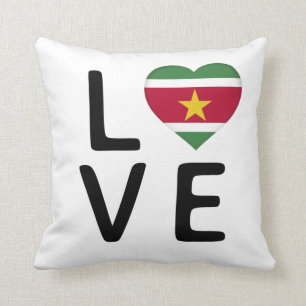 Coussin Amour - drapeau du Suriname