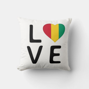 Coussin Amour - Drapeau Guinée