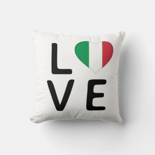 Coussin Amour - Drapeau Italie