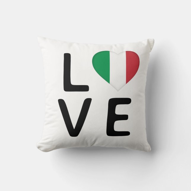 Coussin Amour - Drapeau Italie (Recto)