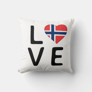 Coussin Amour - Drapeau Norvège