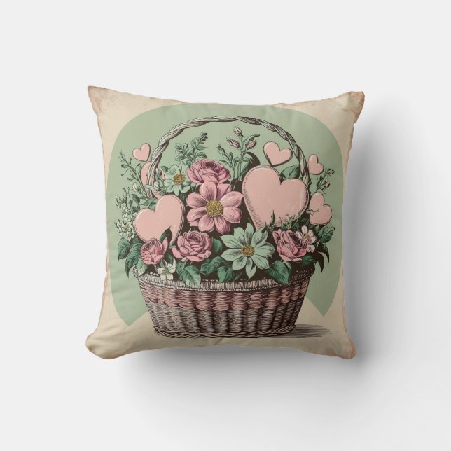 Coussin Amour durable, charme Vintage (Recto)