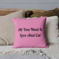 Amour Et Chat Personnalisé Citation Mignonne Rose