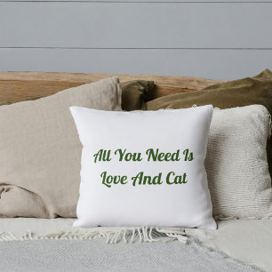 Coussin Amour Et Chat Personnalisé Cute Drôle Citation Bla