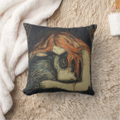 Coussin Amour et douleur (Le Vampire) (par Edvard Munch) (Couverture)