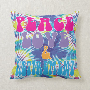 Coussin Amour et retraite drôles de paix de cadeau de